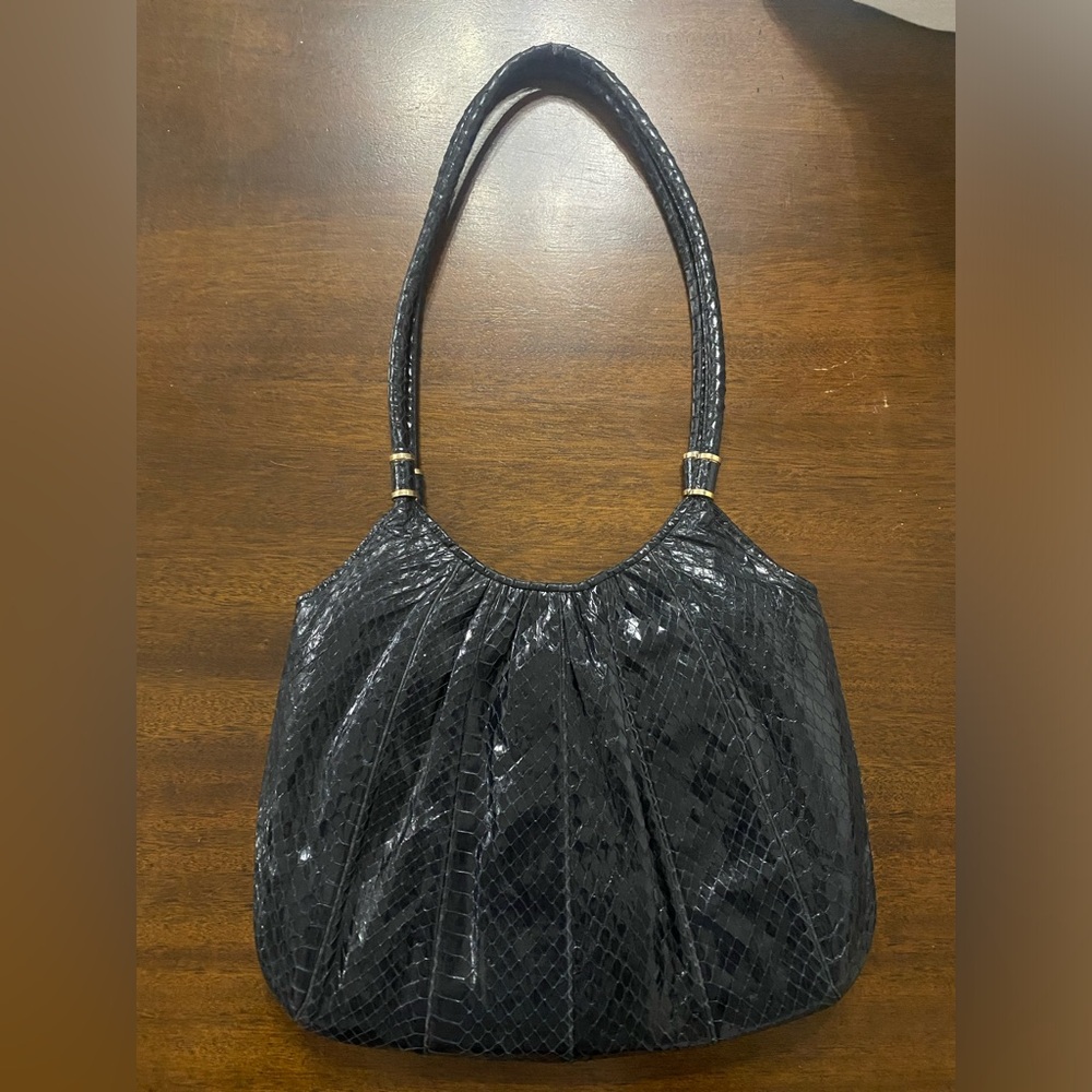 VINTAGE Judith Leiber Snake Skin Handbag/ Shoulder Hobo Bag/Purse